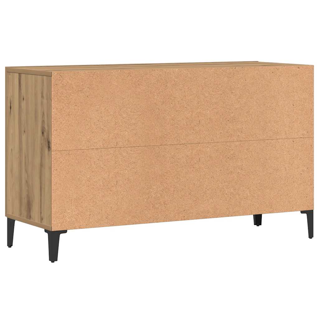vidaXL Komoda, dąb artisan, 100x36x60 cm, materiał drewnopochodny