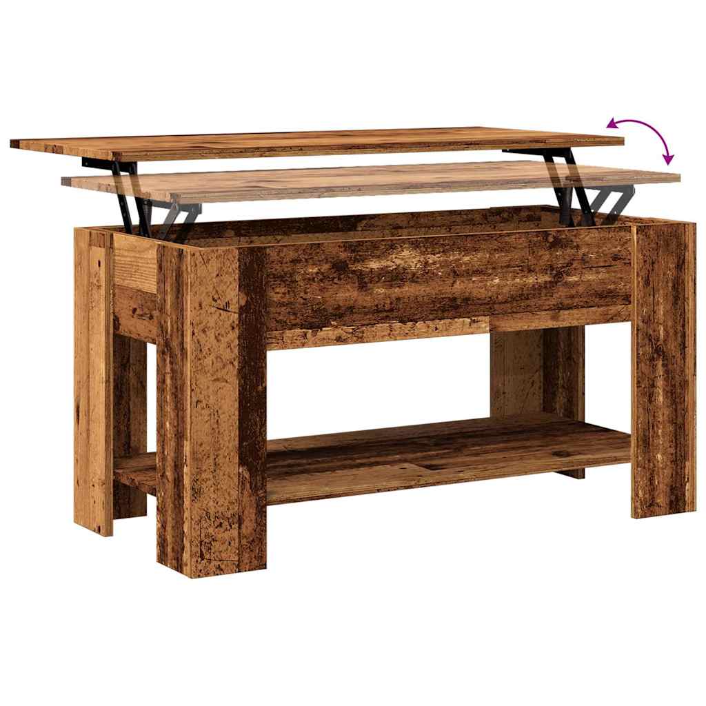 vidaXL Stolik kawowy Stare drewno 101x49x52 cm Drewno klejone