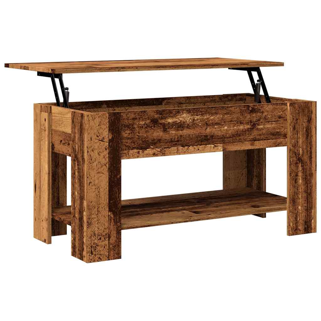 vidaXL Stolik kawowy Stare drewno 101x49x52 cm Drewno klejone