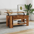 vidaXL Stolik kawowy Stare drewno 101x49x52 cm Drewno klejone
