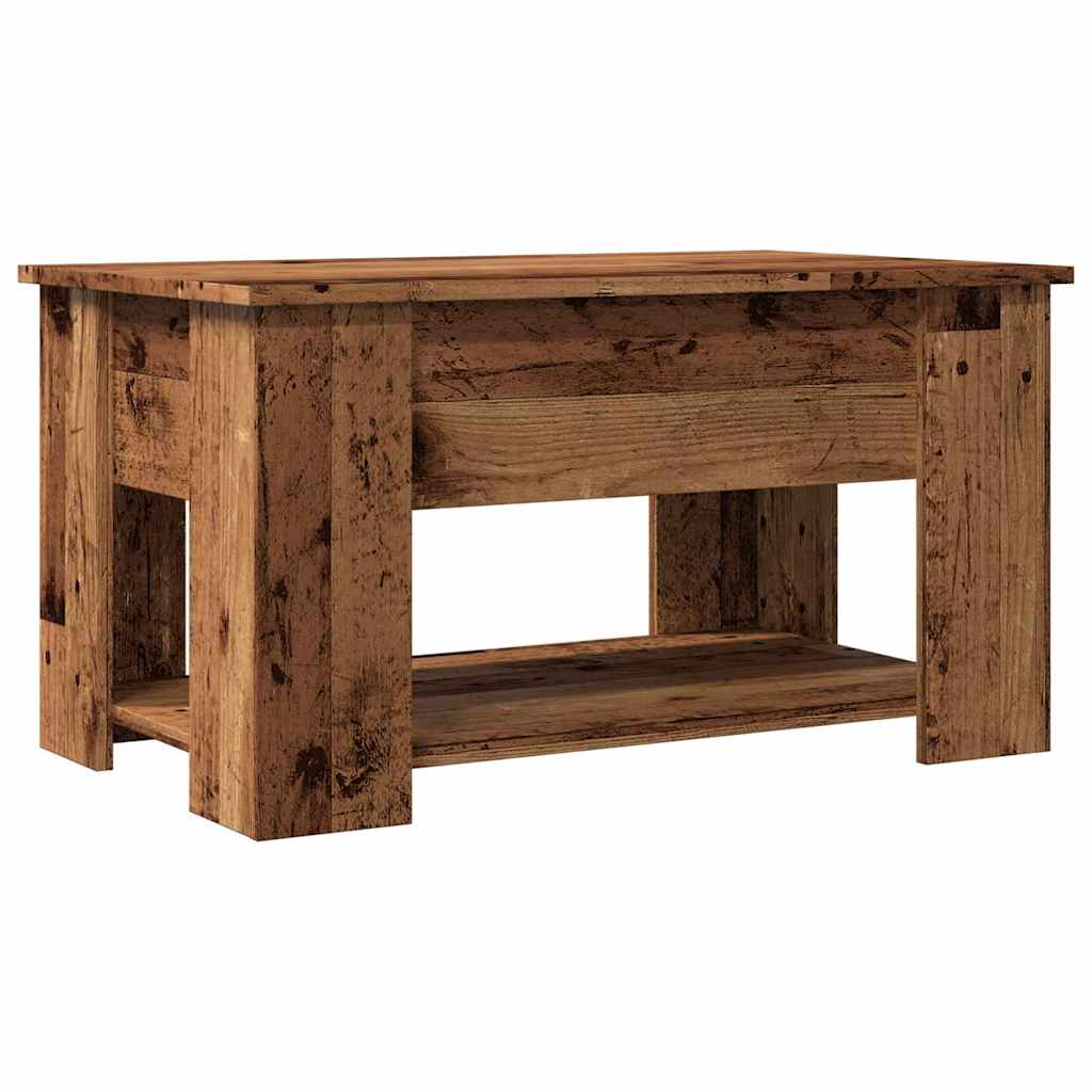 vidaXL Stolik kawowy Stare drewno 79x49x41 cm Drewno klejone