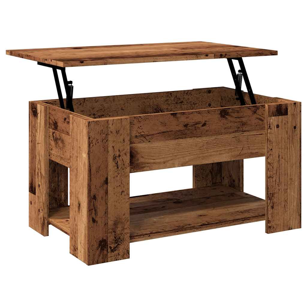 vidaXL Stolik kawowy Stare drewno 79x49x41 cm Drewno klejone