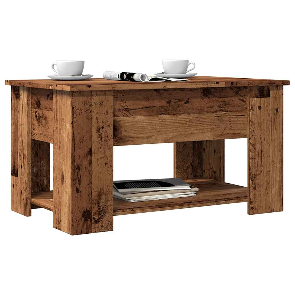 vidaXL Stolik kawowy Stare drewno 79x49x41 cm Drewno klejone