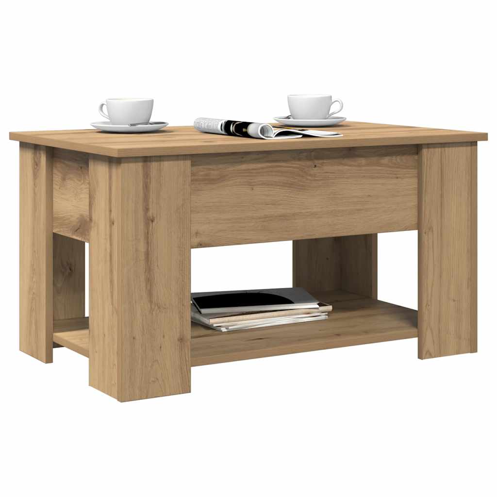 vidaXL Stolik kawowy dąb artisan 79x49x41 cm Drewno klejone