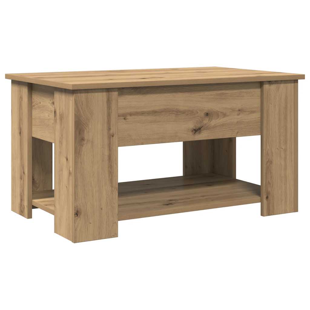 vidaXL Stolik kawowy dąb artisan 79x49x41 cm Drewno klejone