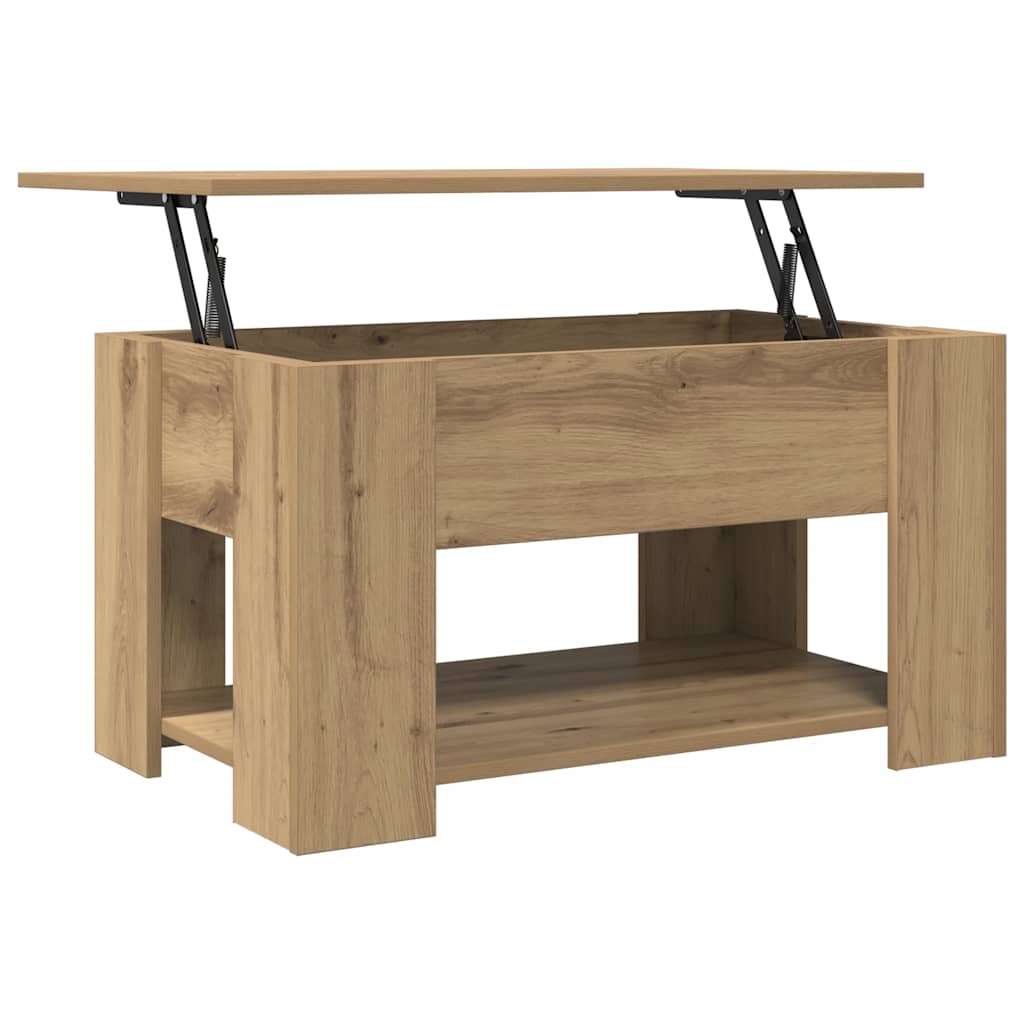 vidaXL Stolik kawowy dąb artisan 79x49x41 cm Drewno klejone