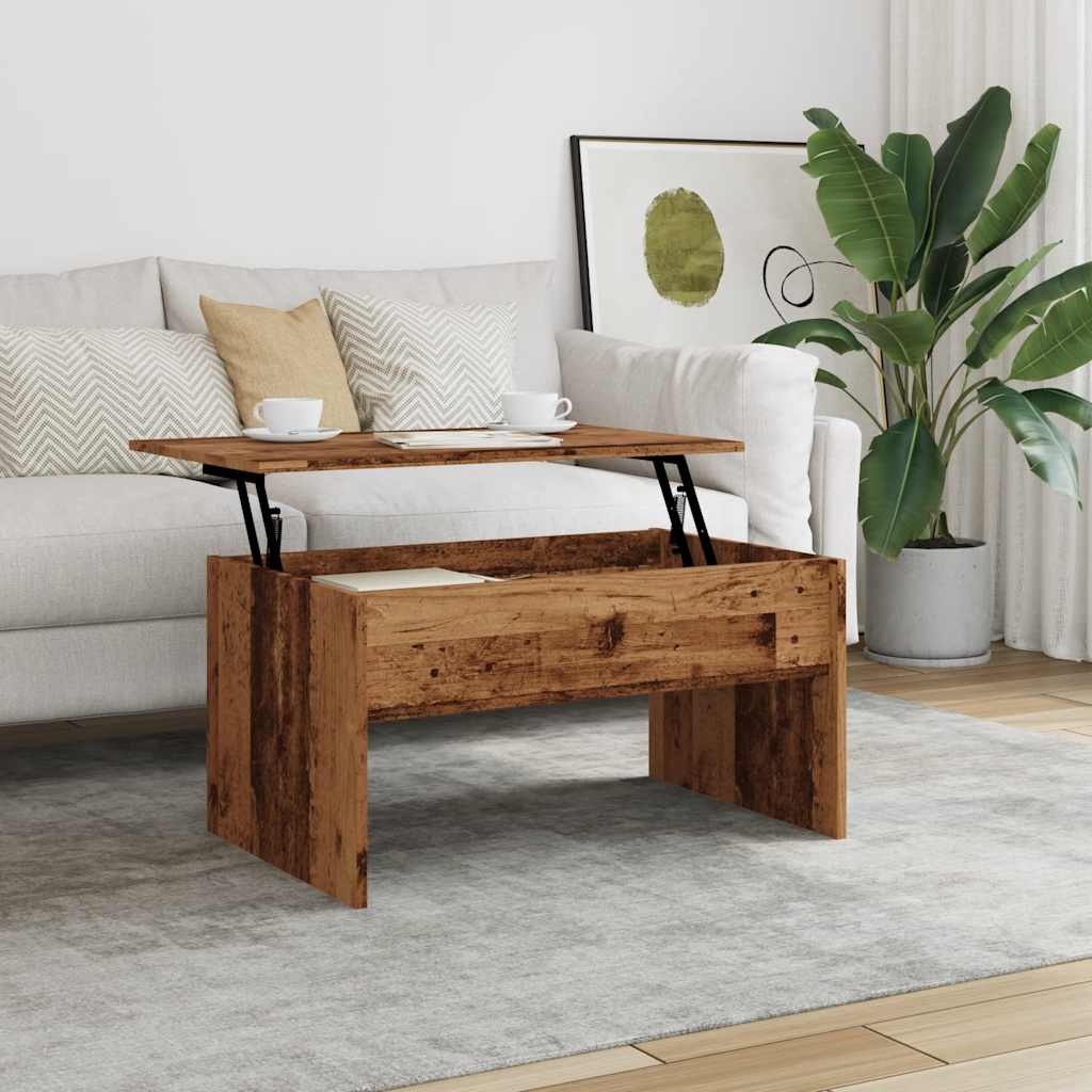 vidaXL Stolik kawowy, stare drewno, 80x50,5x41,5 cm
