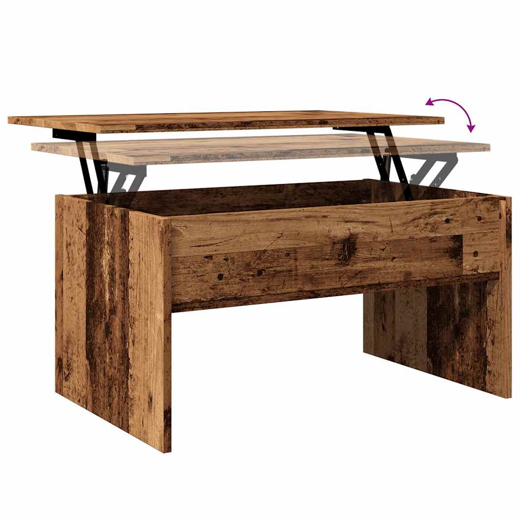 vidaXL Stolik kawowy, stare drewno, 80x50,5x41,5 cm