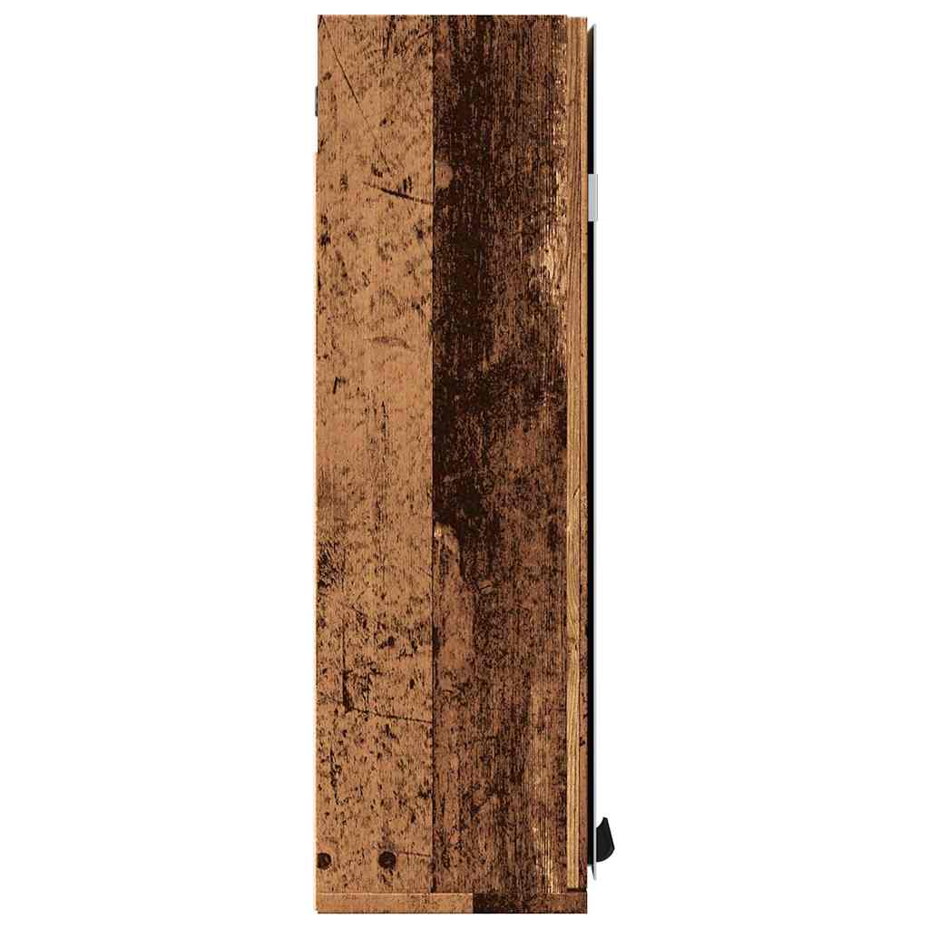vidaXL Szafka łazienkowa z lustrem, stare drewno, 64x20x66,5 cm