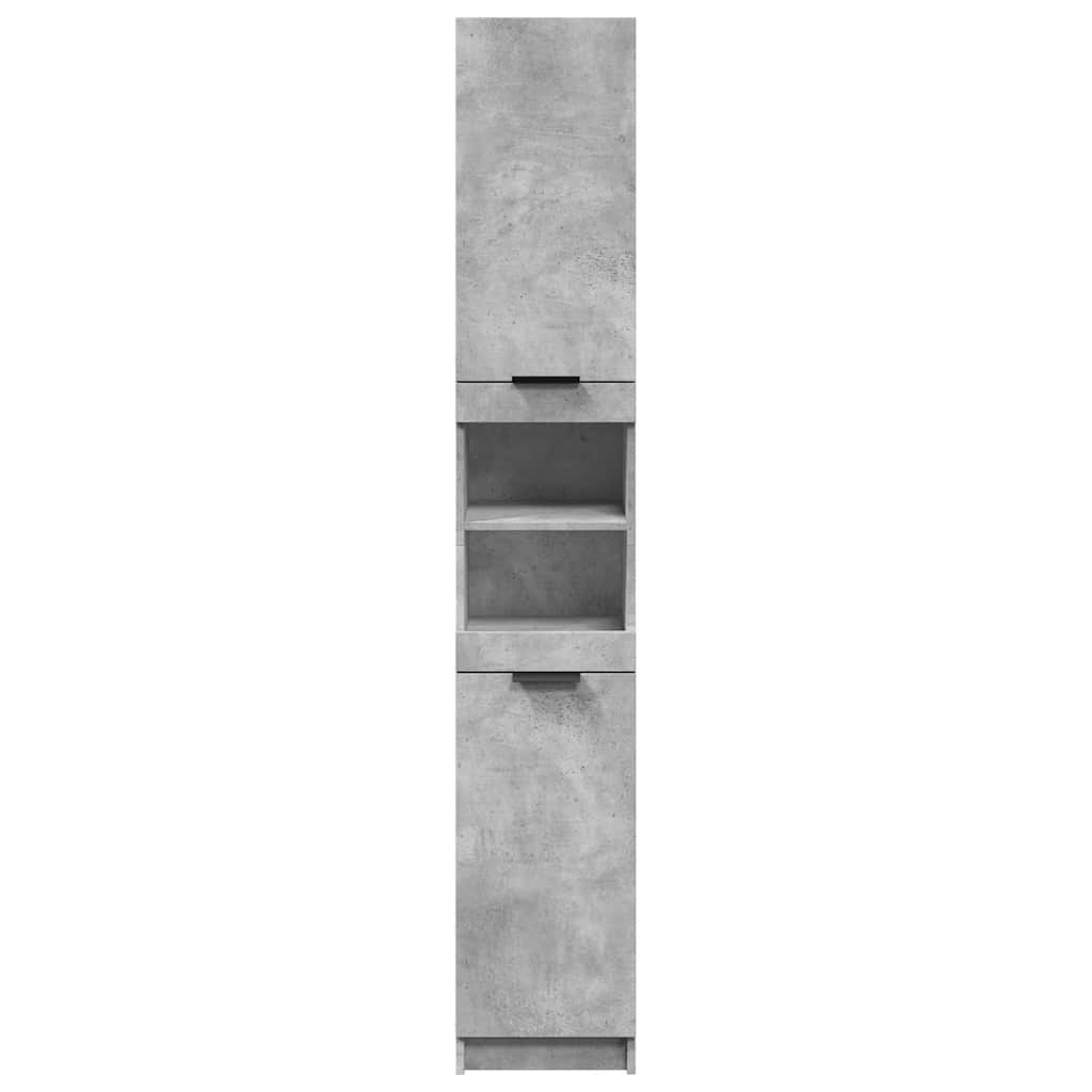 vidaXL Szafka łazienkowa, szarość betonu, 32x34x188,5 cm