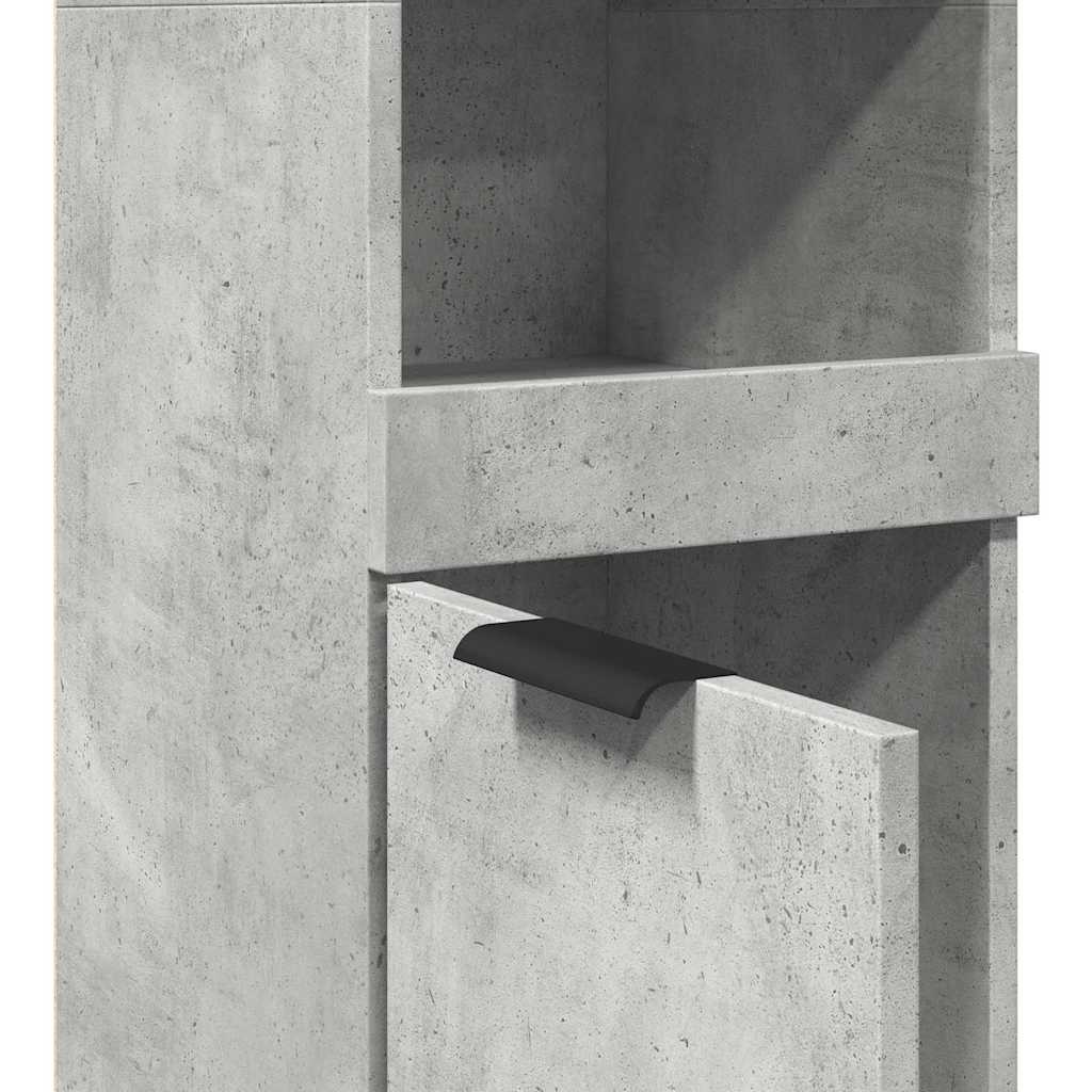 vidaXL Szafka łazienkowa, szarość betonu, 32x34x188,5 cm