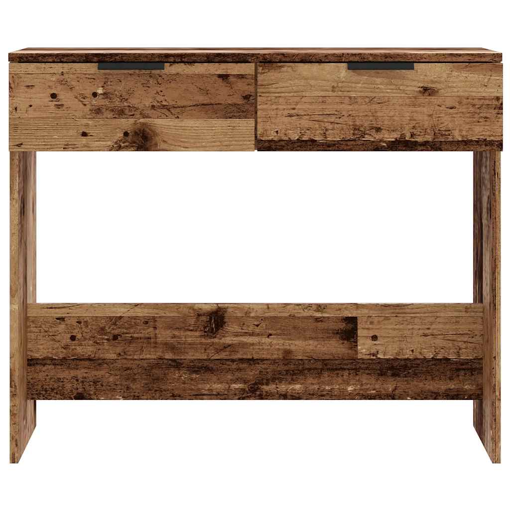 vidaXL Stolik konsolowy, stare drewno, 90x36x75 cm