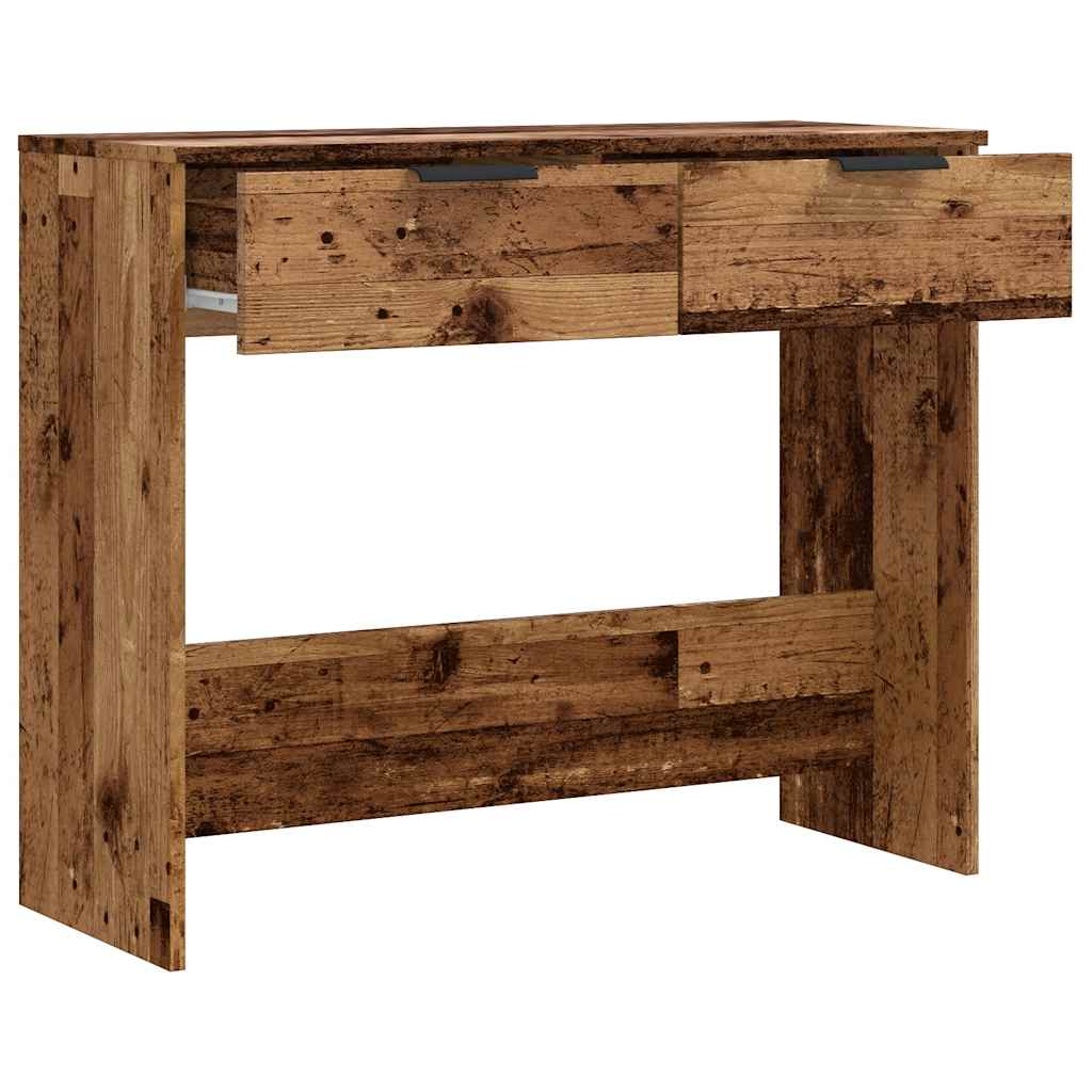 vidaXL Stolik konsolowy, stare drewno, 90x36x75 cm