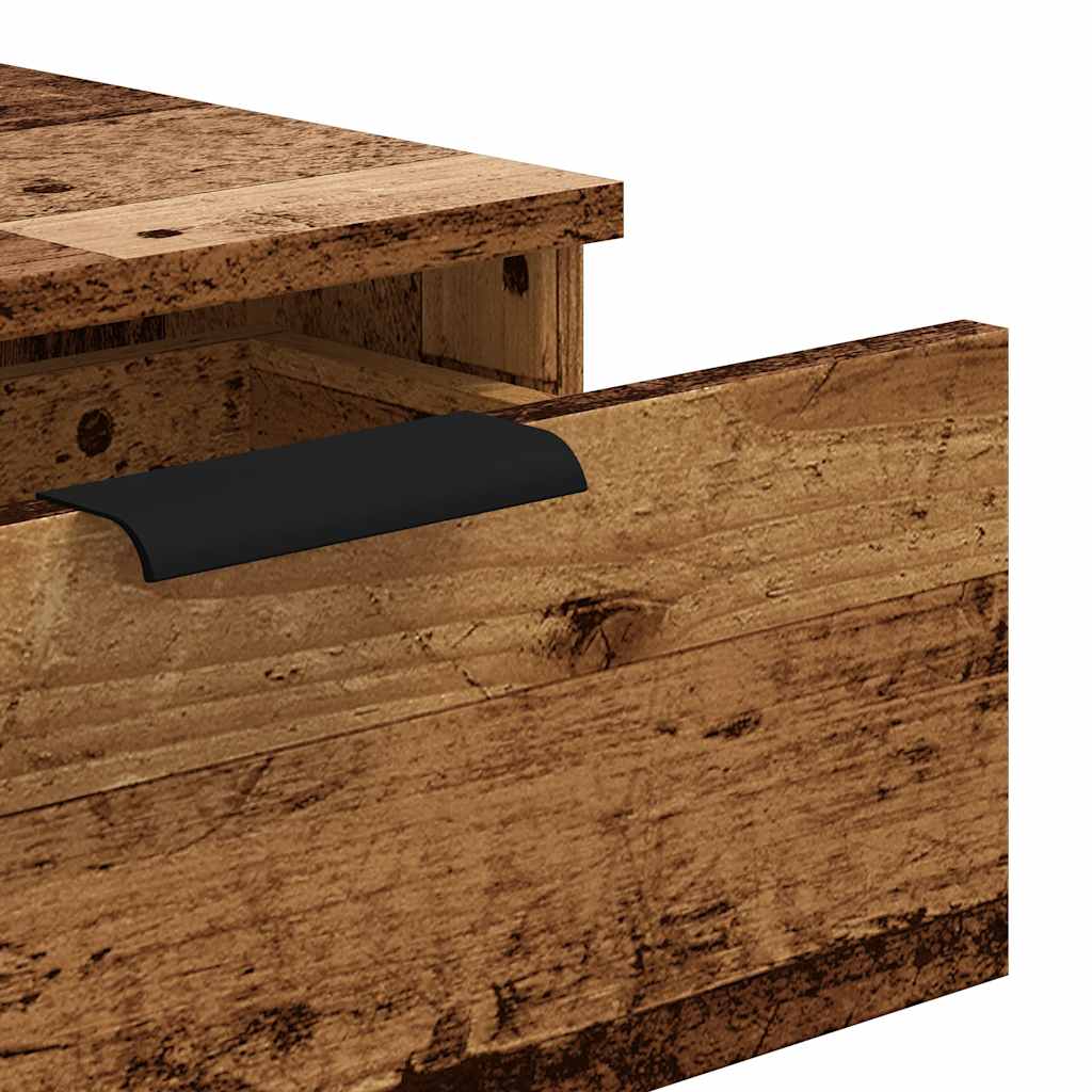 vidaXL Stolik konsolowy, stare drewno, 90x36x75 cm