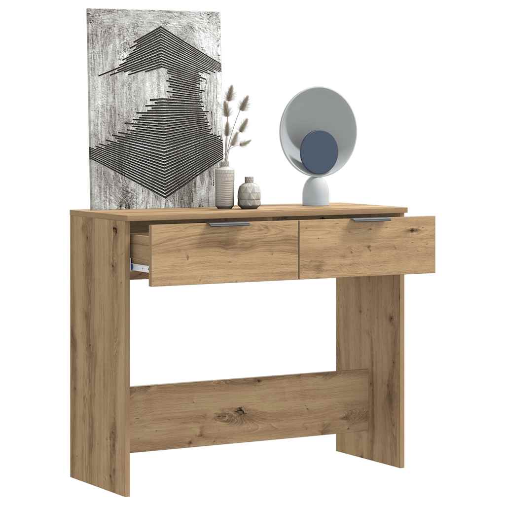 vidaXL Stolik konsolowy, dab artisan, 90x36x75 cm