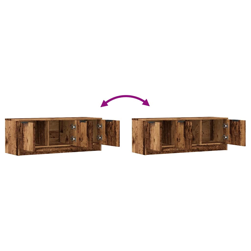 vidaXL Szafka pod telewizor, stare drewno, 102x35x36,5 cm