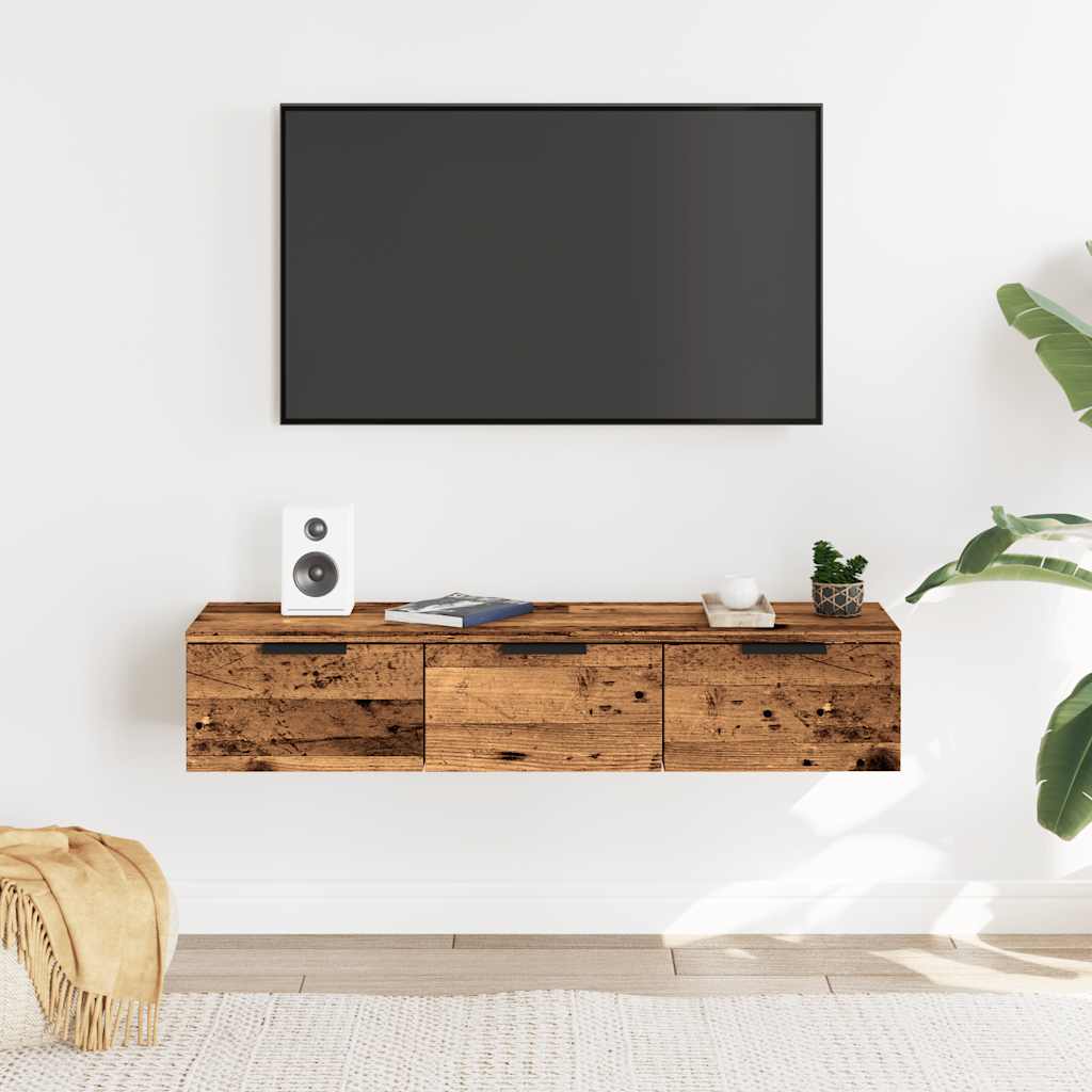 vidaXL Szafka ścienna Stare drewno 102x30x20 cm Drewno klejone