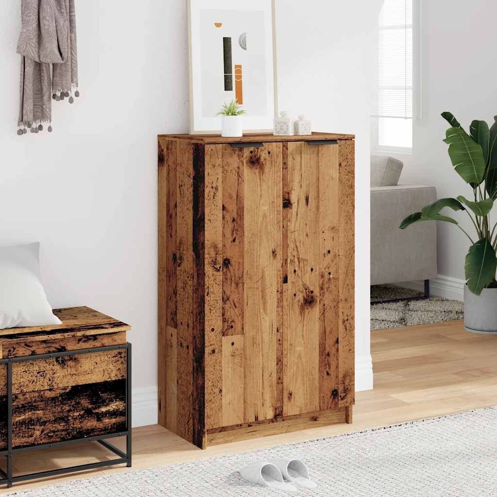 vidaXL Szafka na buty, stare drewno, 59x35x100,5 cm