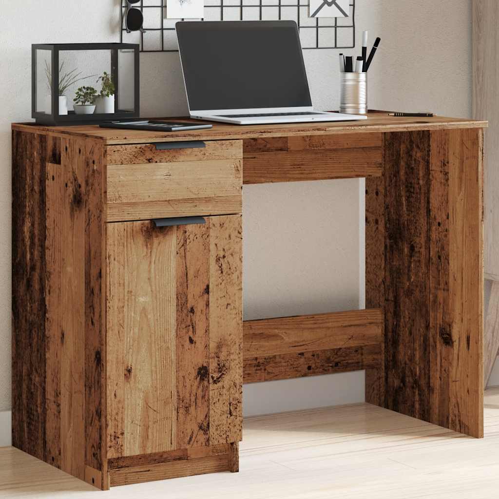 vidaXL Biurko, stare drewno, 100x50x75 cm, materiał drewnopochodny