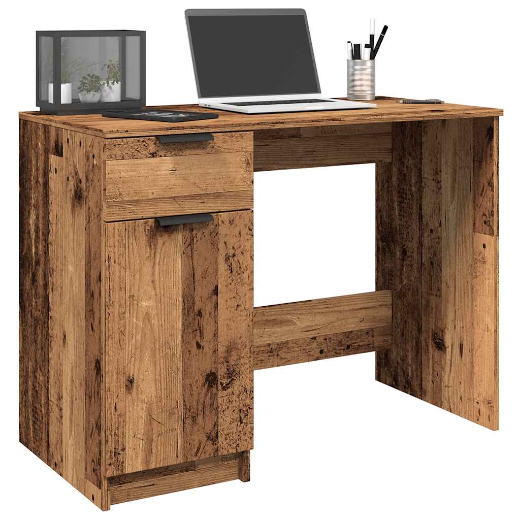 vidaXL Biurko, stare drewno, 100x50x75 cm, materiał drewnopochodny