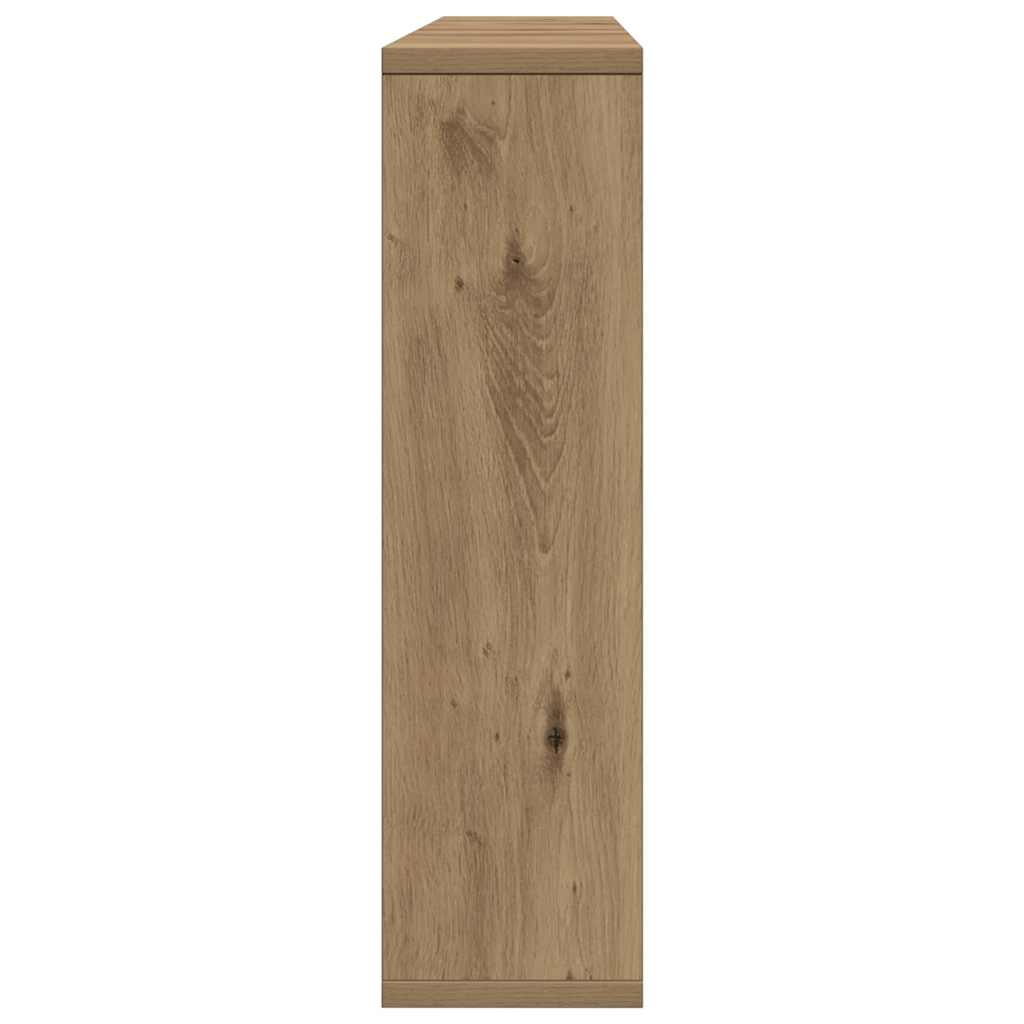 vidaXL Szafka z lustrem i oświetleniem LED, dąb artisan, 76x15x55 cm