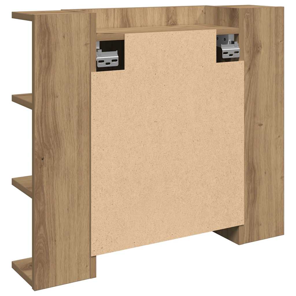 vidaXL Szafka lustrzana z diodami LED dąb artisan 70x16,5x60 cm