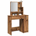 vidaXL Toaletka z lustrem Stare drewno 86,5x35x136 cm