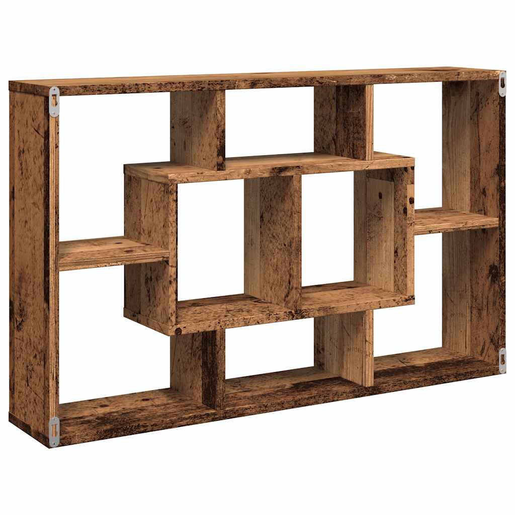 vidaXL Półka ścienna Stare drewno 85x16x52,5 cm Drewno klejone