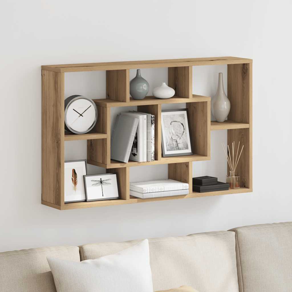 vidaXL Półka ścienna Artisan Oak 85x16x52,5 cm Drewno konstrukcyjne