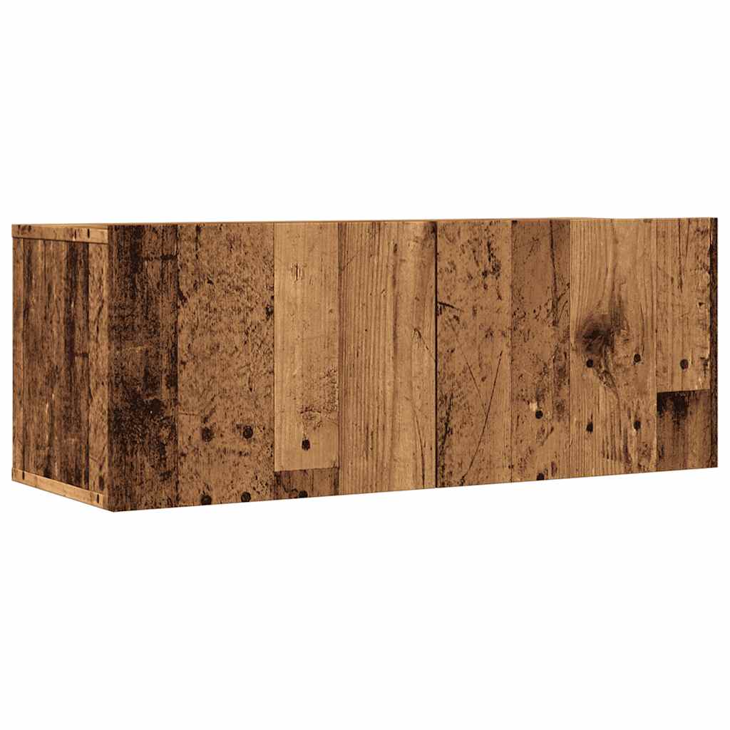 vidaXL Ścienne szafki TV, 2 szt., stare drewno, 80x30x30 cm