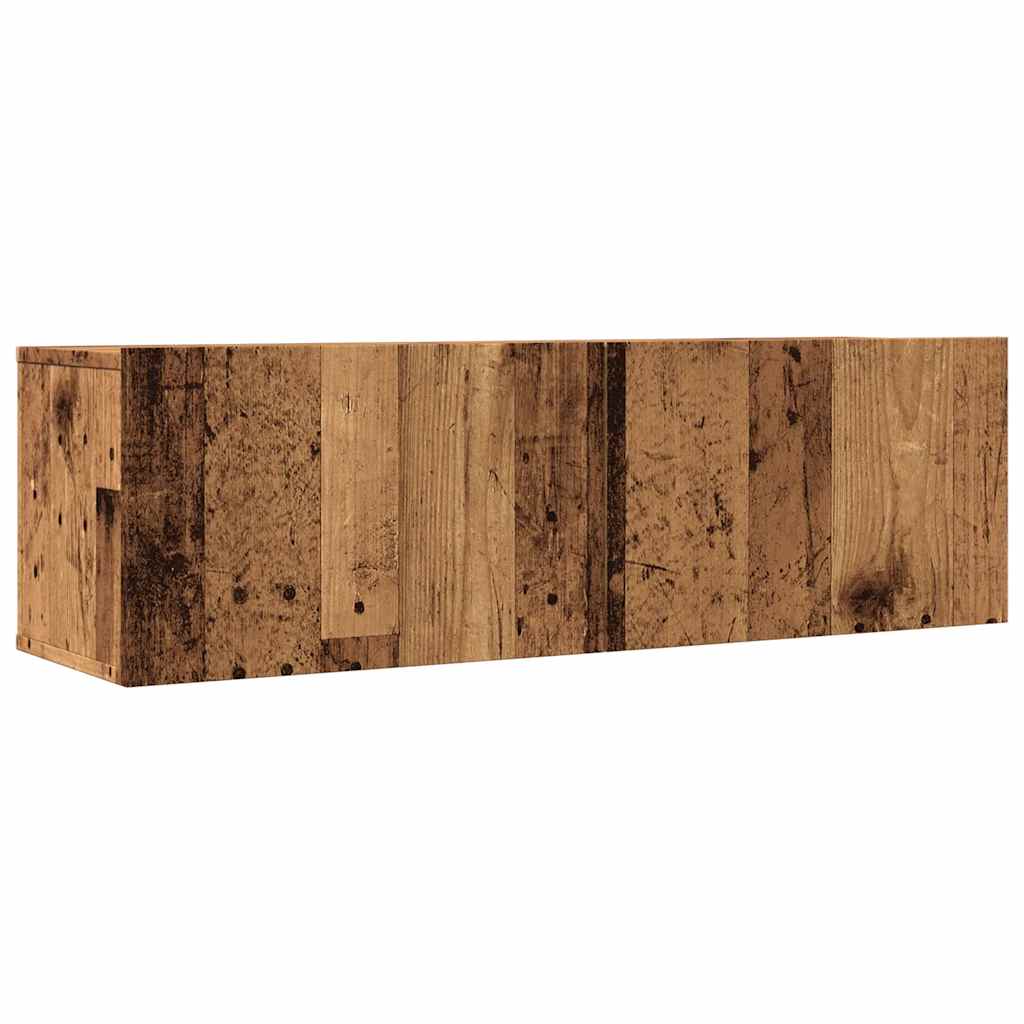 vidaXL Ścienne szafki TV, 2 szt., stare drewno, 100x30x30 cm