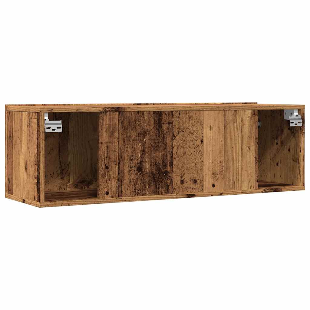 vidaXL Ścienne szafki TV, 2 szt., stare drewno, 100x30x30 cm