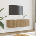 vidaXL Ścienne szafki TV, 2 szt., dąb artisian, 100x30x30 cm