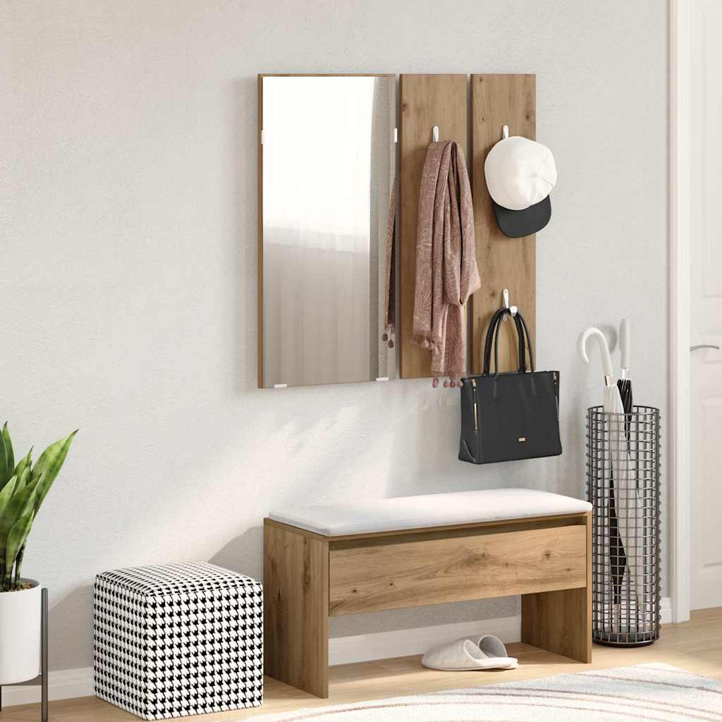 vidaXL Zestaw mebli do przedpokoju dąb artisan materiał drewnopochodny