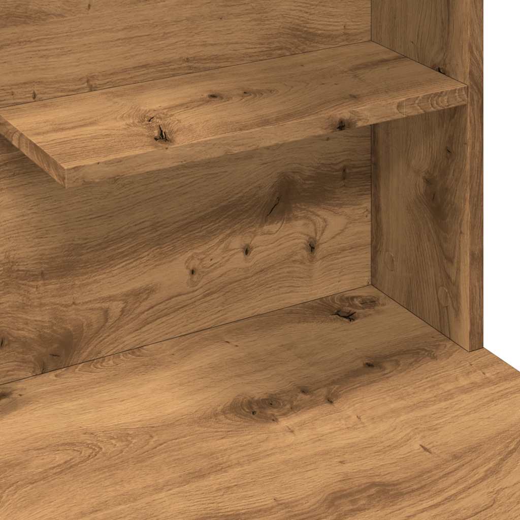vidaXL Toaletka z oświetleniem LED, dąb artisan, 74,5x40x141 cm