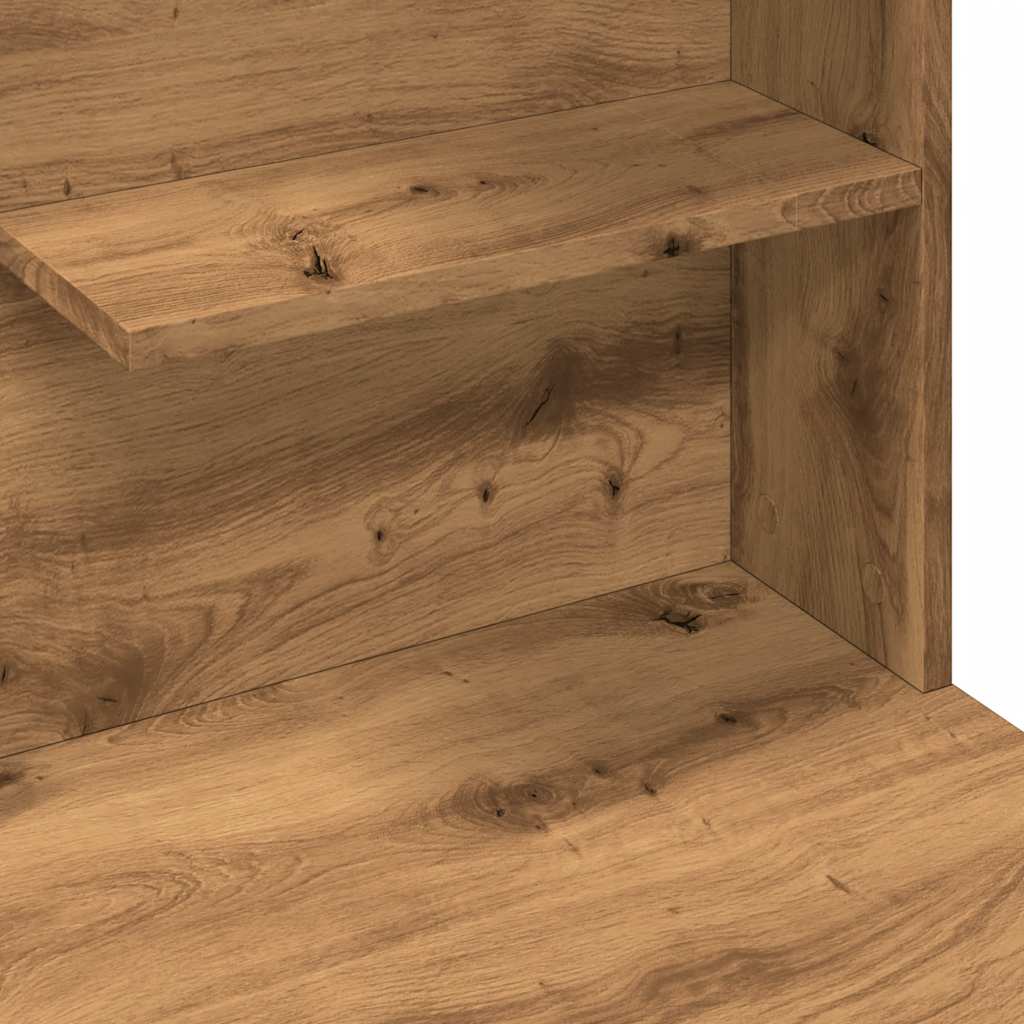 vidaXL Toaletka z oświetleniem LED, dąb artisan, 74,5x40x141 cm