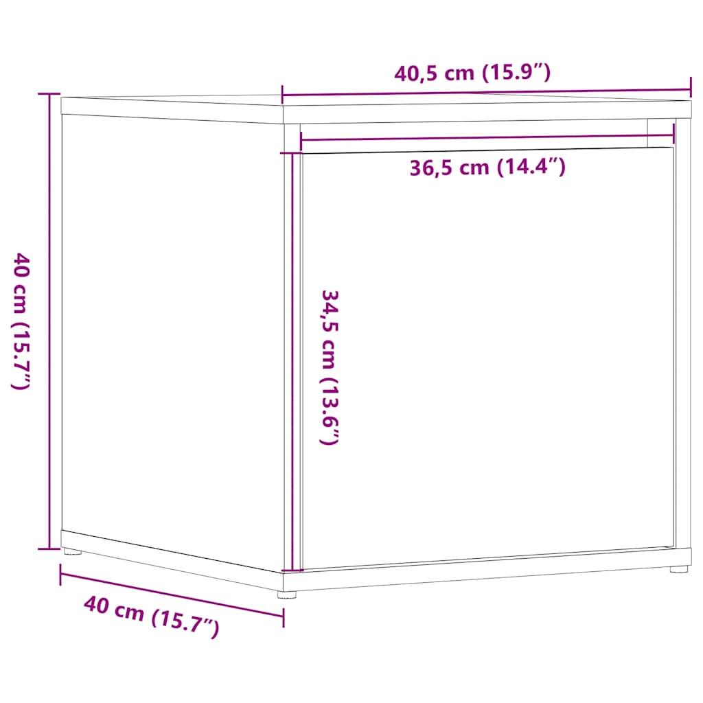 vidaXL Szuflada Box Stare drewno 40,5x40x40 cm Drewno klejone