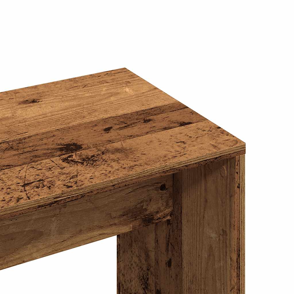 vidaXL Taboret toaletowy Stare drewno 70x35x45 cm Drewno klejone