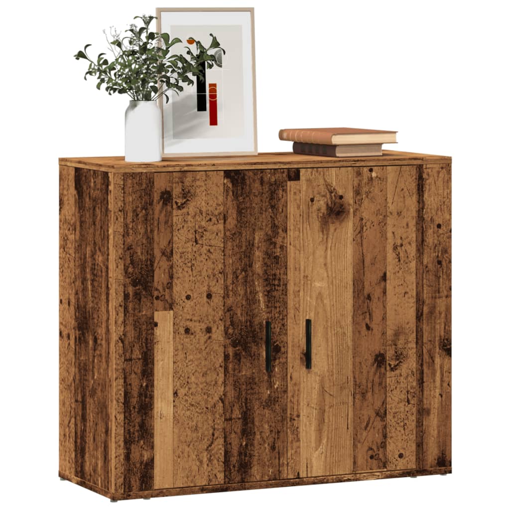 vidaXL Szafka, stare drewno, 80x33x70 cm, materiał drewnopochodny