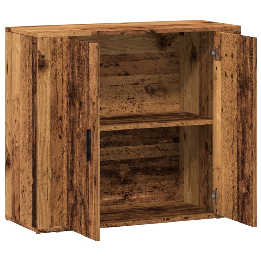 vidaXL Szafka, stare drewno, 80x33x70 cm, materiał drewnopochodny