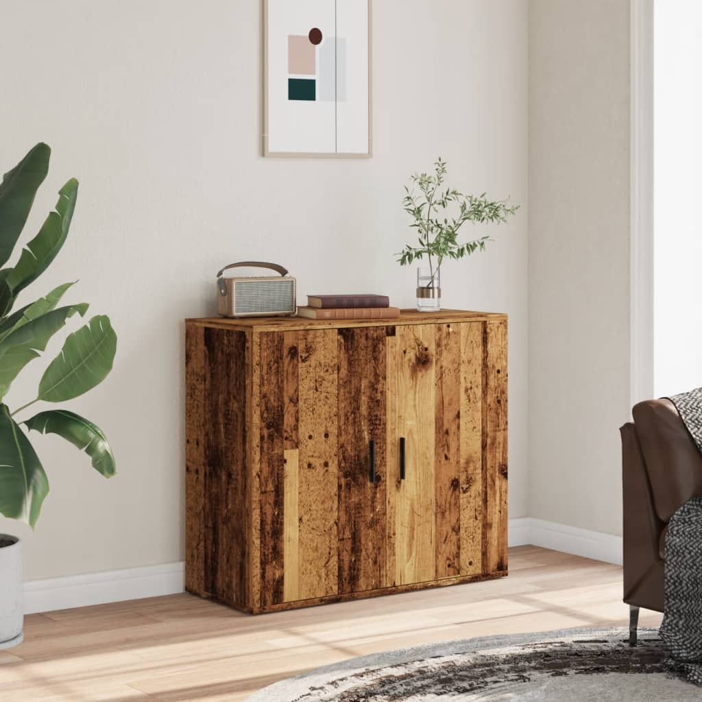 vidaXL Szafka, stare drewno, 80x33x70 cm, materiał drewnopochodny