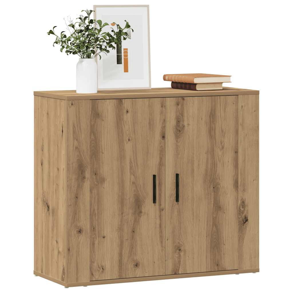 vidaXL Szafka, dąb artisian, 80x33x70 cm, materiał drewnopochodny