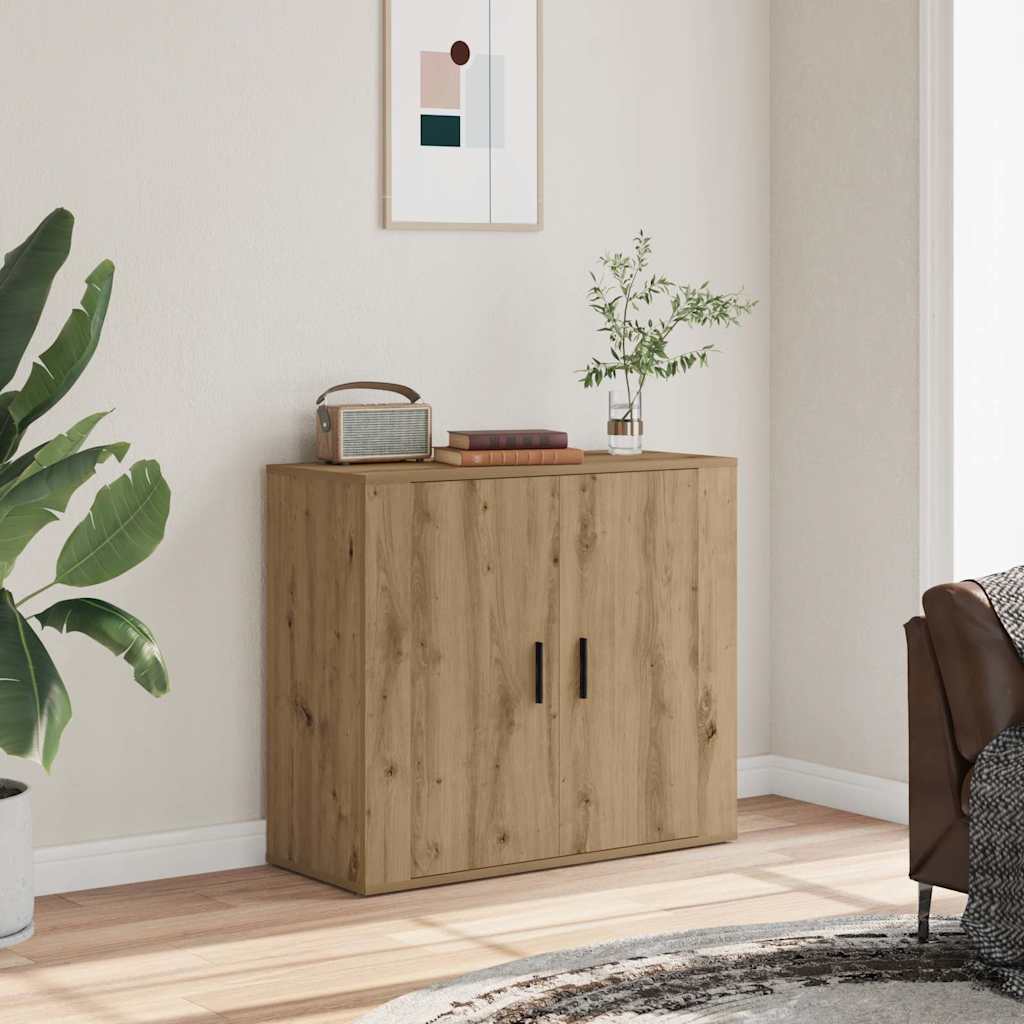 vidaXL Szafka, dąb artisian, 80x33x70 cm, materiał drewnopochodny