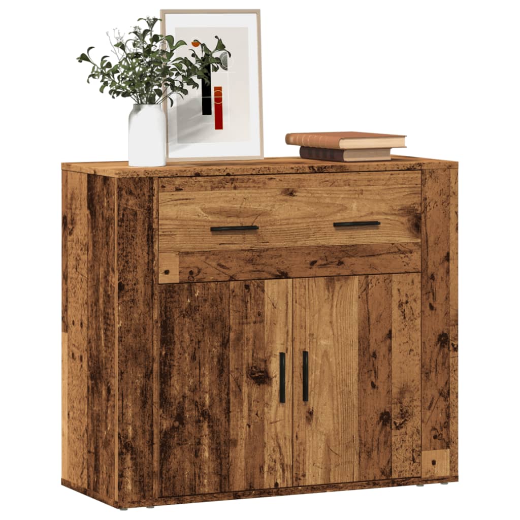 vidaXL Szafka, stare drewno, 80x33x70 cm, materiał drewnopochodny