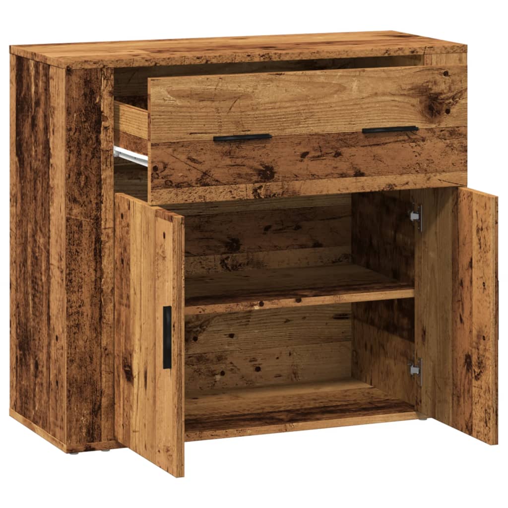 vidaXL Szafka, stare drewno, 80x33x70 cm, materiał drewnopochodny