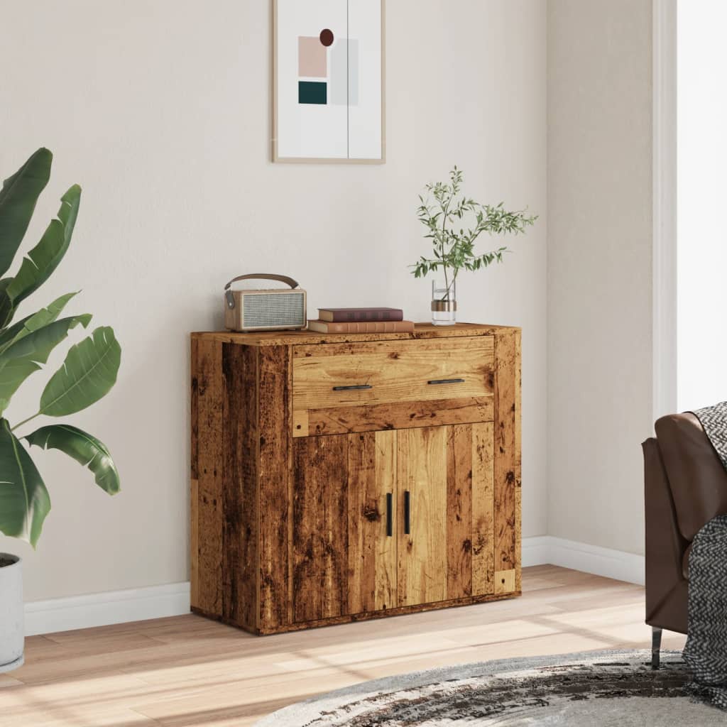 vidaXL Szafka, stare drewno, 80x33x70 cm, materiał drewnopochodny