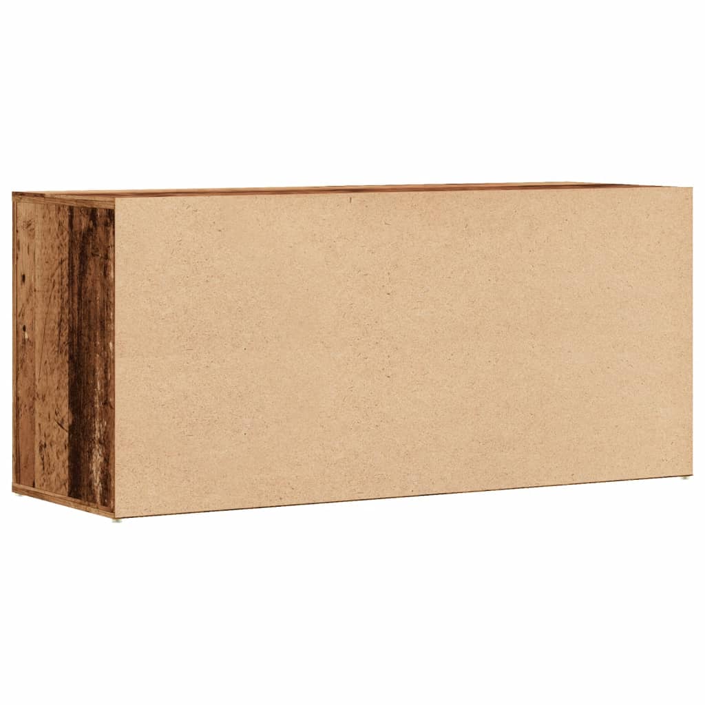 vidaXL Ławka ze schowkiem na buty, stare drewno, 100x35x45 cm