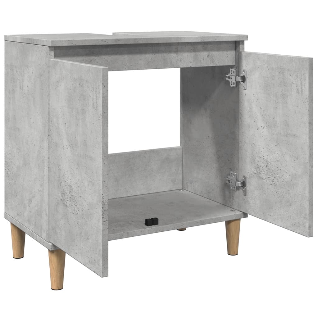 vidaXL Szafka pod umywalkę, szarość betonu, 58x33x60 cm