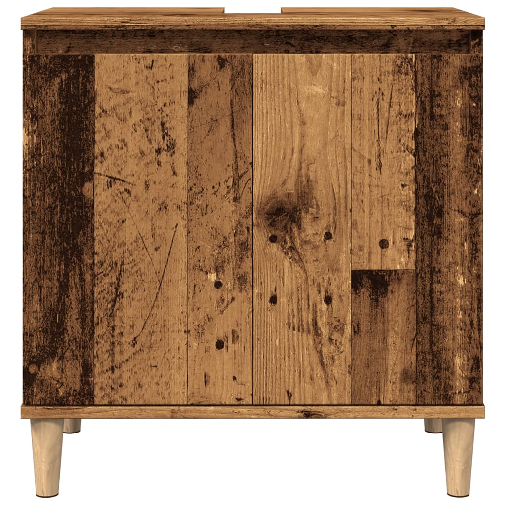 vidaXL Szafka pod umywalkę, stare drewno, 58x33x60 cm