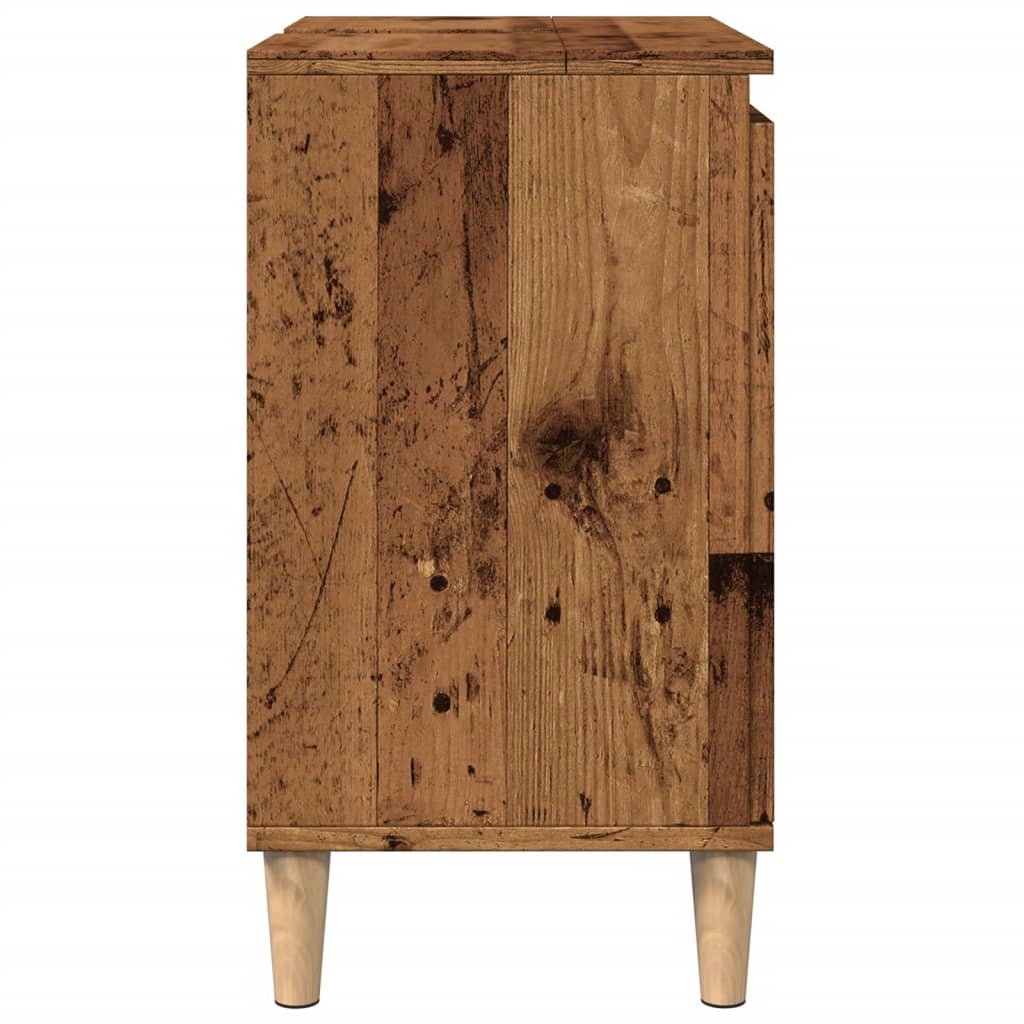 vidaXL Szafka pod umywalkę, stare drewno, 58x33x60 cm